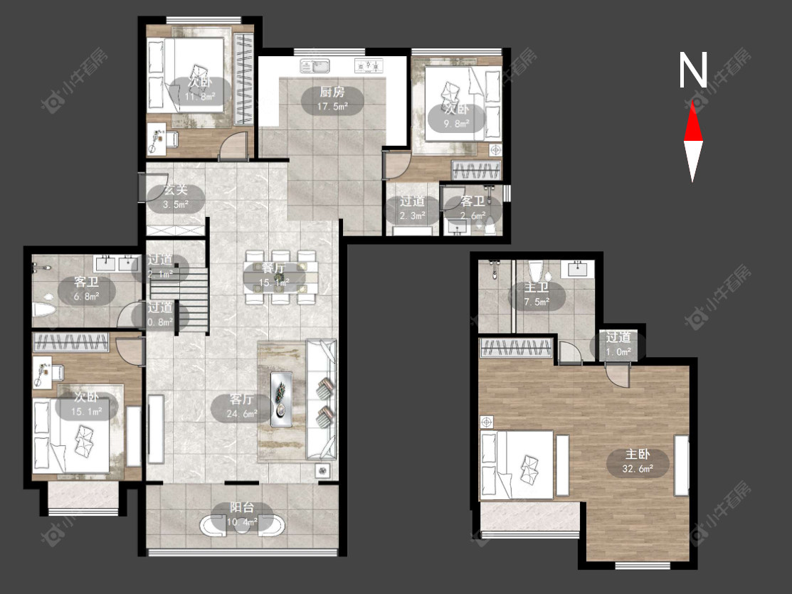 新城璞樾和山房源户型图 常州新城璞樾和山在售二手房源户型图_小牛看房