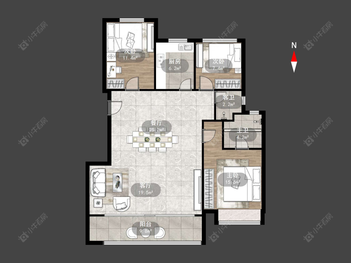 保利金紫花园房源户型图 常州保利金紫花园在售二手房源户型图_小牛看房