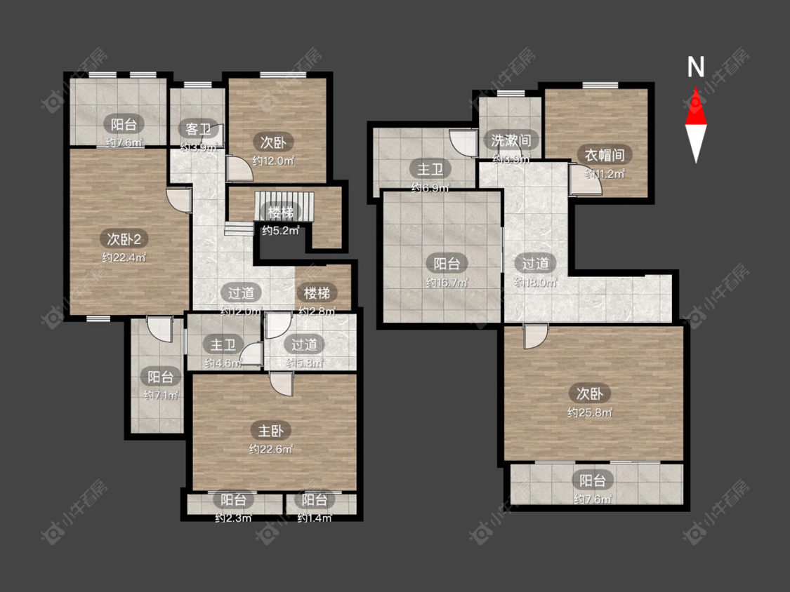 常州龙湖原山别墅区在售二手房源户型图_小牛看房