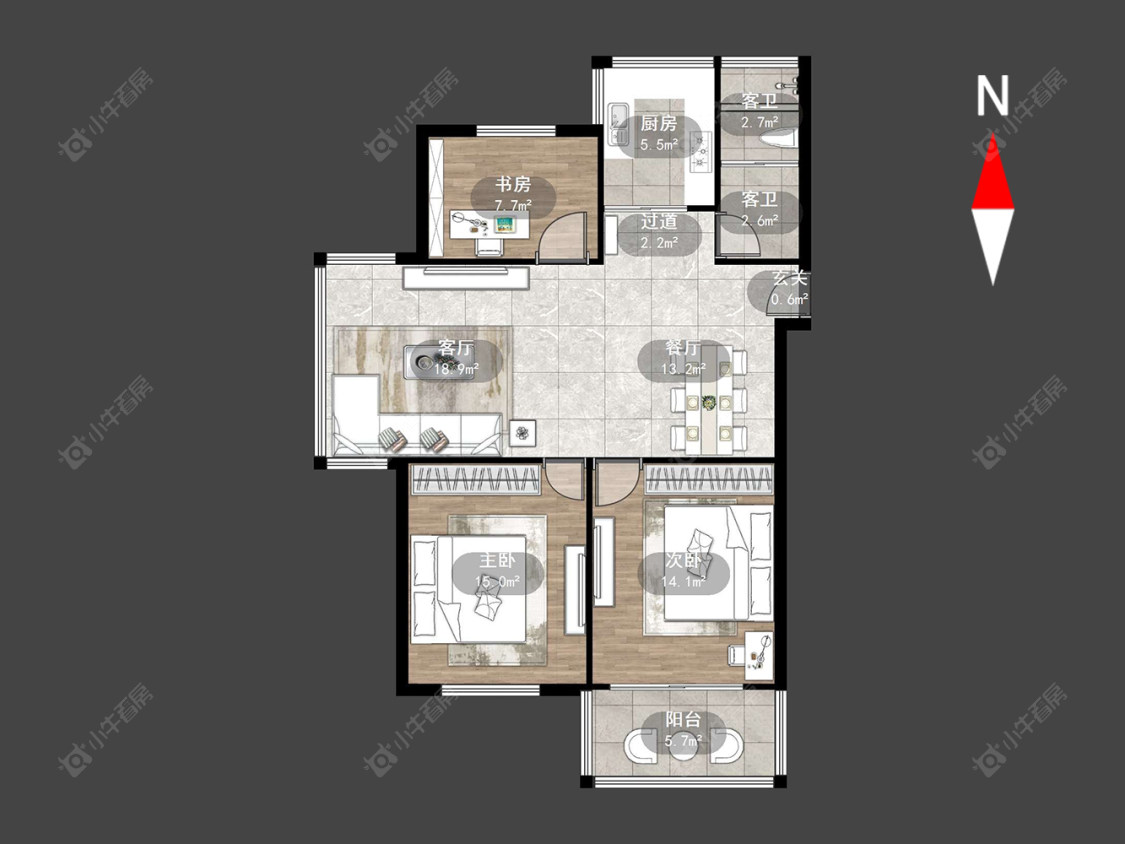 常州金谷花园在售二手房源户型图_小牛看房