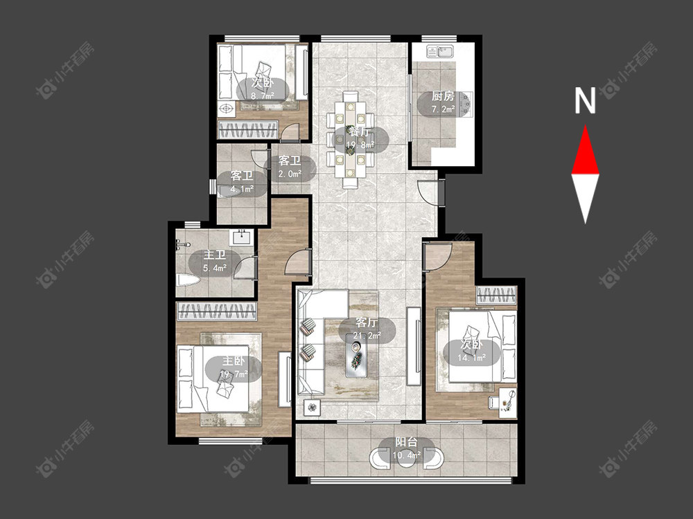 常州绿城江南里在售二手房源户型图_小牛看房
