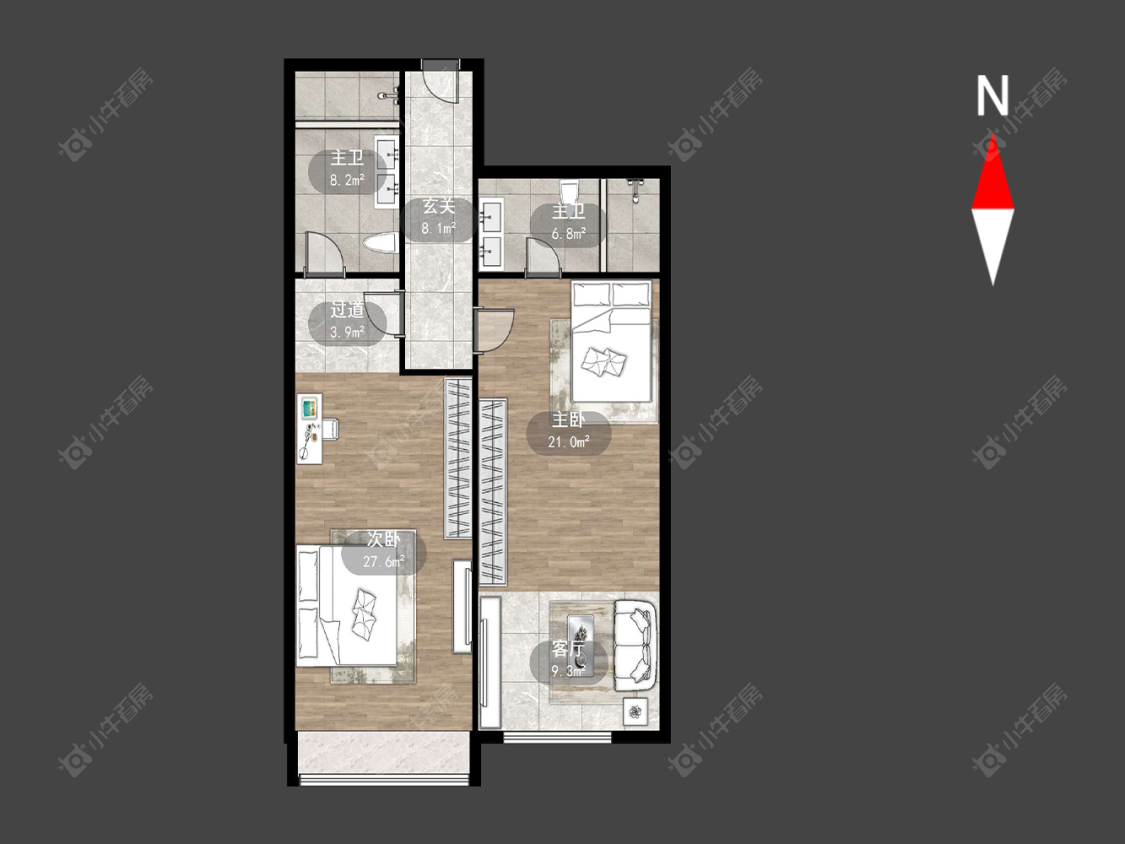 雅居乐星河湾房源户型图 常州雅居乐星河湾在售二手房源户型图_小牛看房
