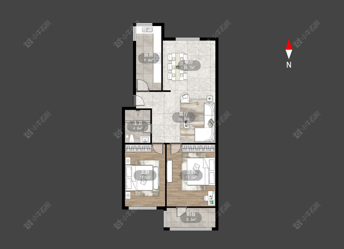 常州桃园公寓在售二手房源户型图_小牛看房