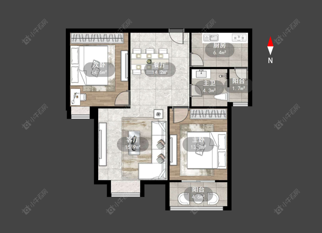 常州月馨苑在售二手房源户型图_小牛看房