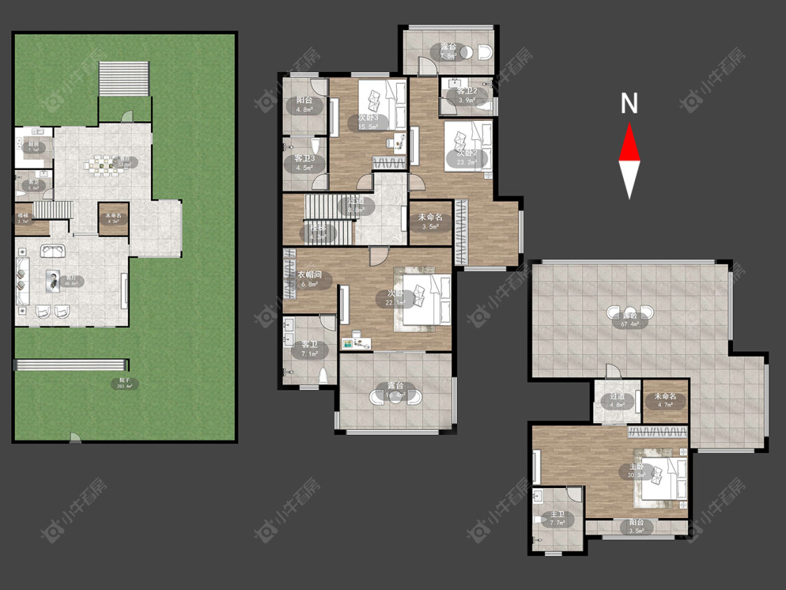 常州大名城北区别墅区在售二手房源户型图_小牛看房