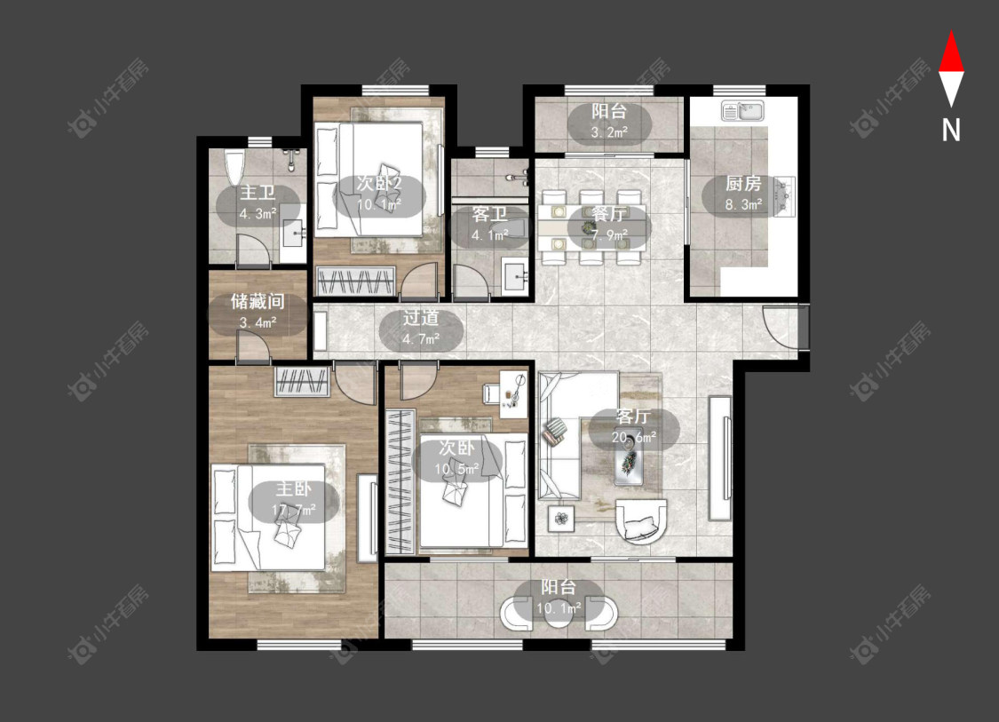 常州香溢紫郡一期在售二手房源户型图_小牛看房
