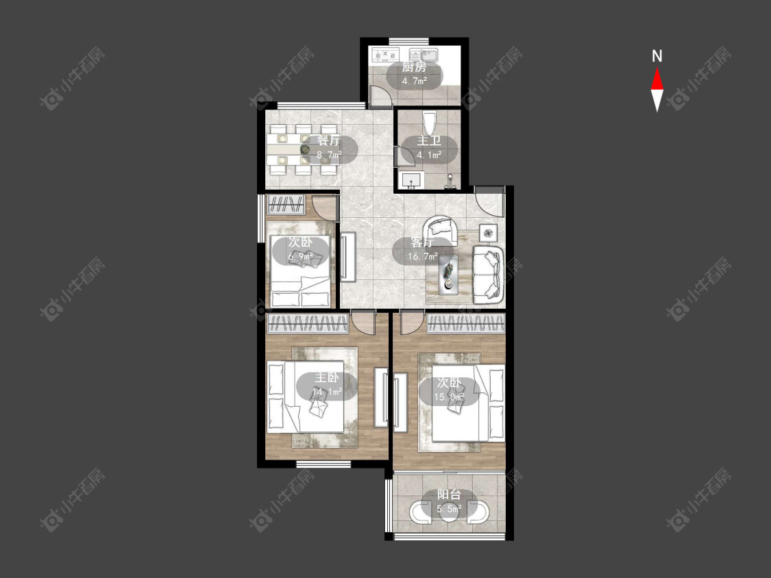 常州华城二村在售二手房源户型图_小牛看房