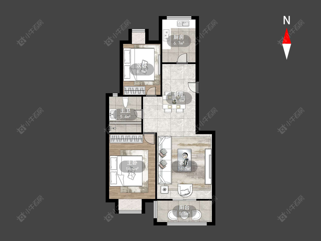 常州陈渡新苑在售二手房源户型图_小牛看房