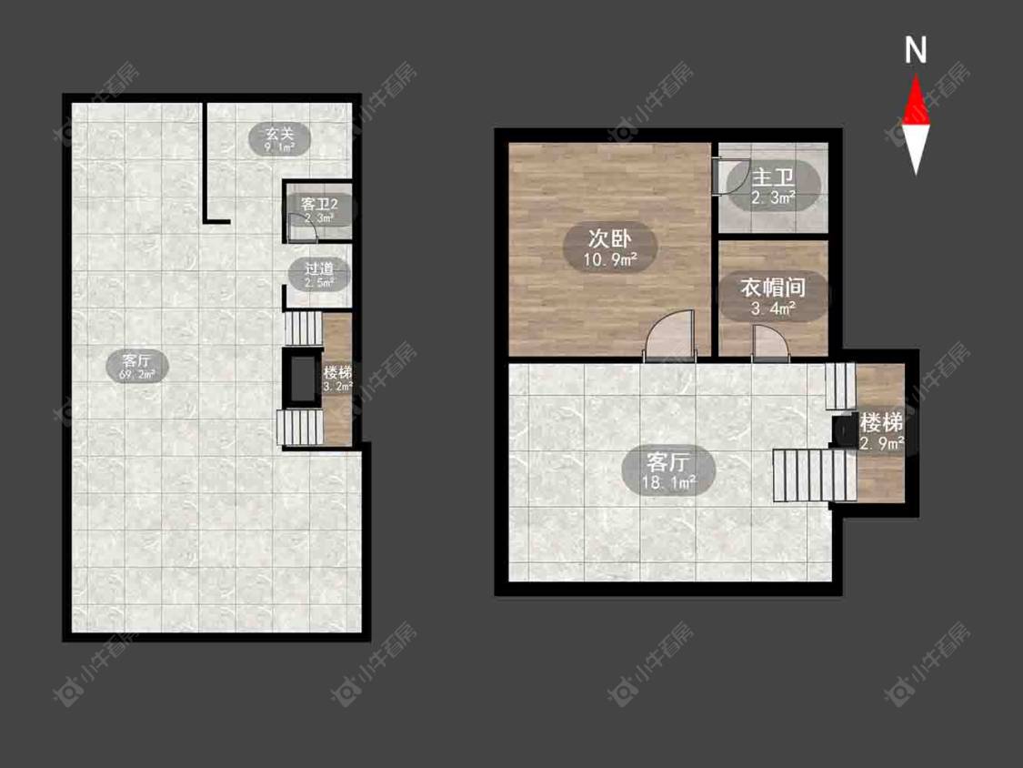 常州港龙新港城别墅区在售二手房房源户型图_小牛看房