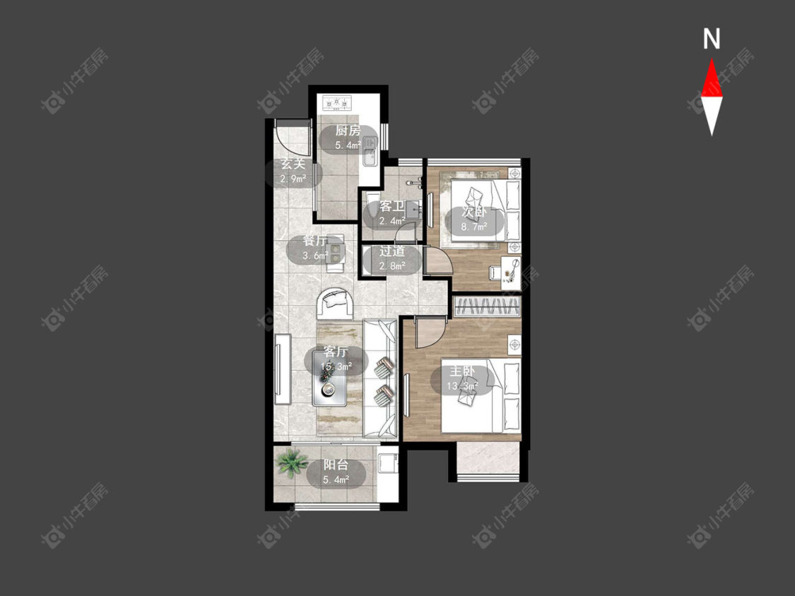 常州龙湖香醍时光在售二手房房源户型图_小牛看房