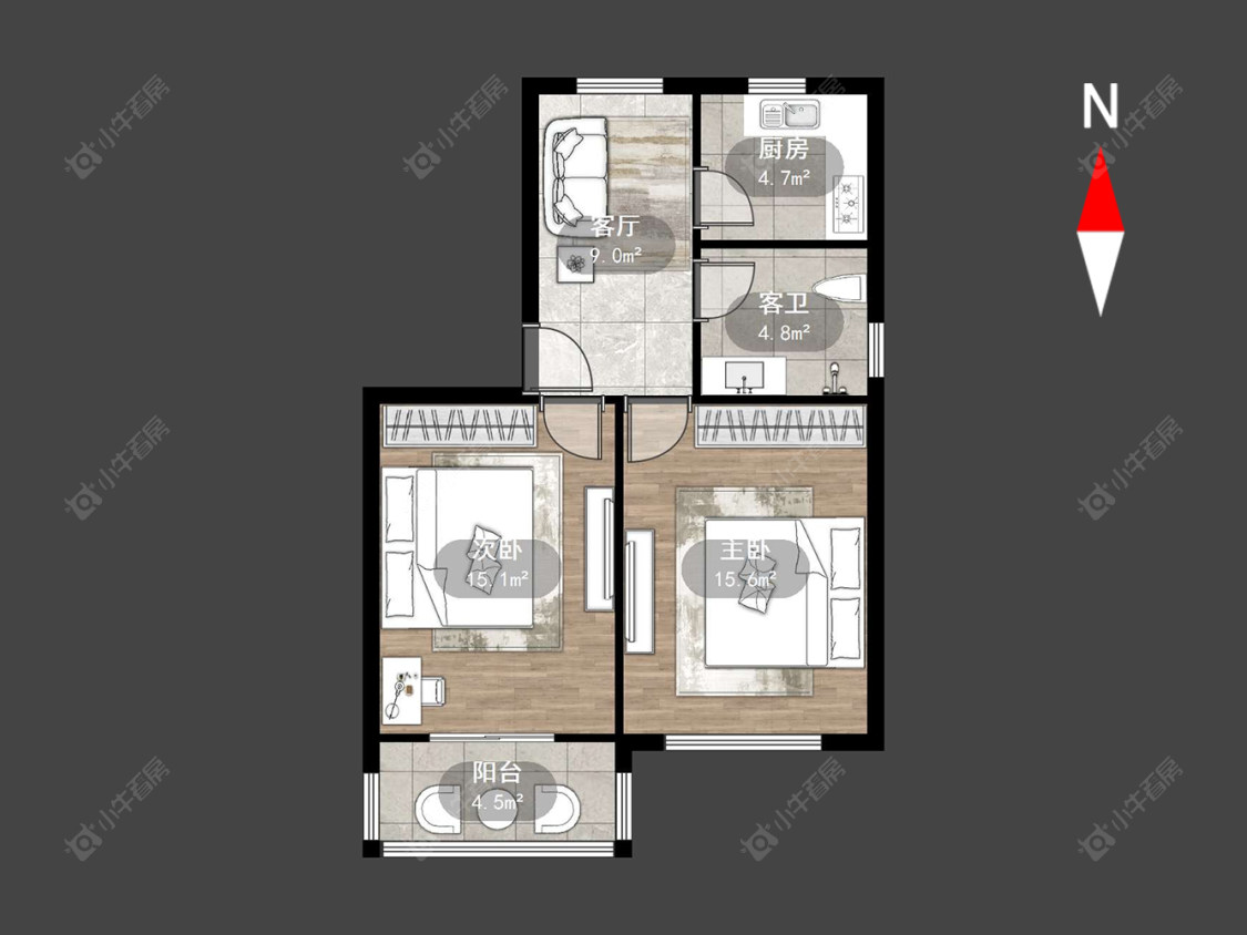 常州白云新村在售二手房源户型图_小牛看房