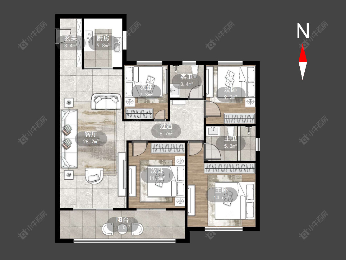 常州璞樾门第在售二手房源户型图_小牛看房