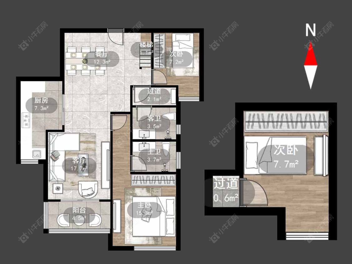 常州御城在售二手房源户型图_小牛看房