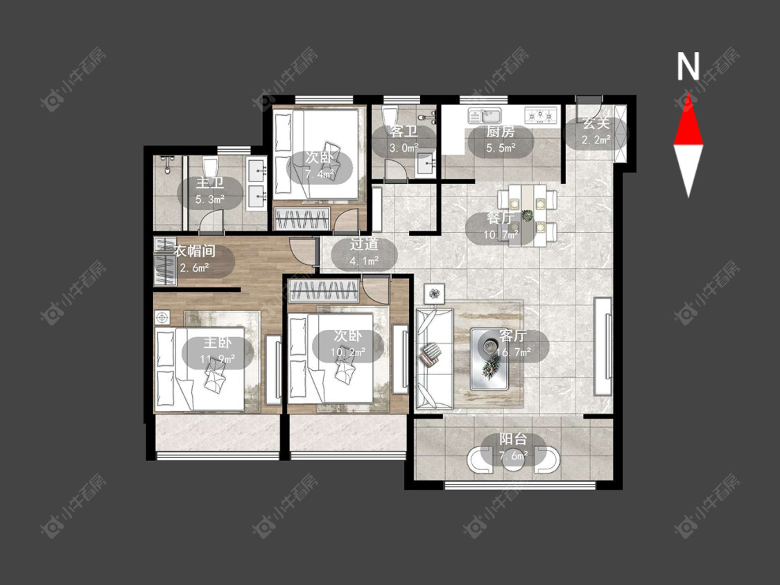 常州万科新都会在售二手房源户型图_小牛看房