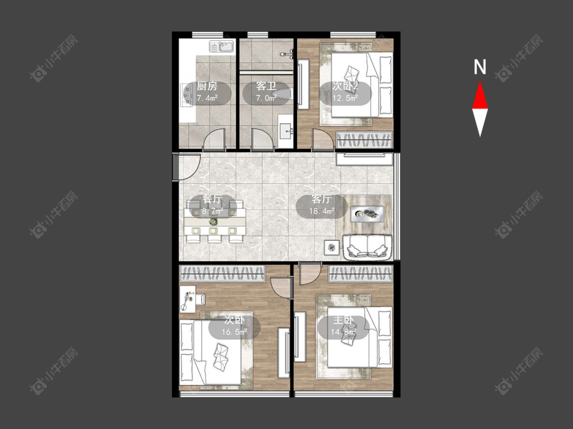 常州锦绣东苑在售二手房源户型图_小牛看房
