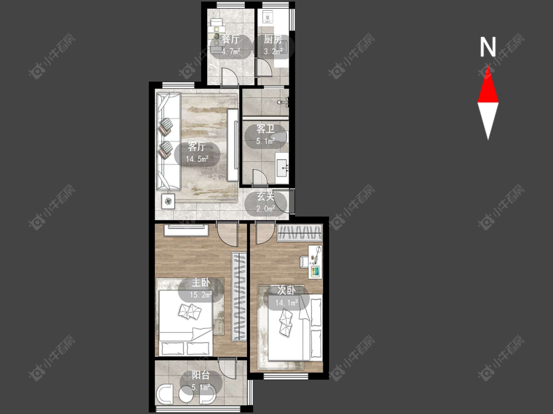 常州汇丰一村在售二手房源户型图_小牛看房