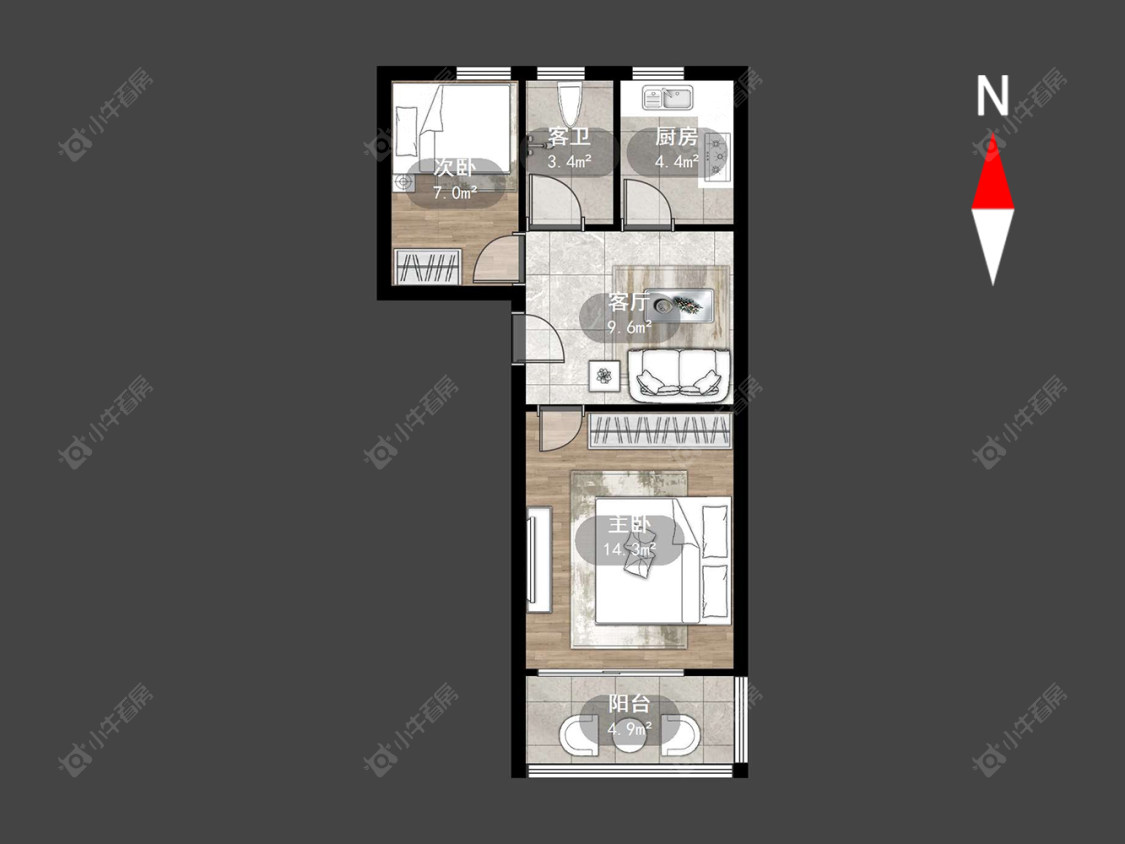 常州白云新村在售二手房源户型图_小牛看房