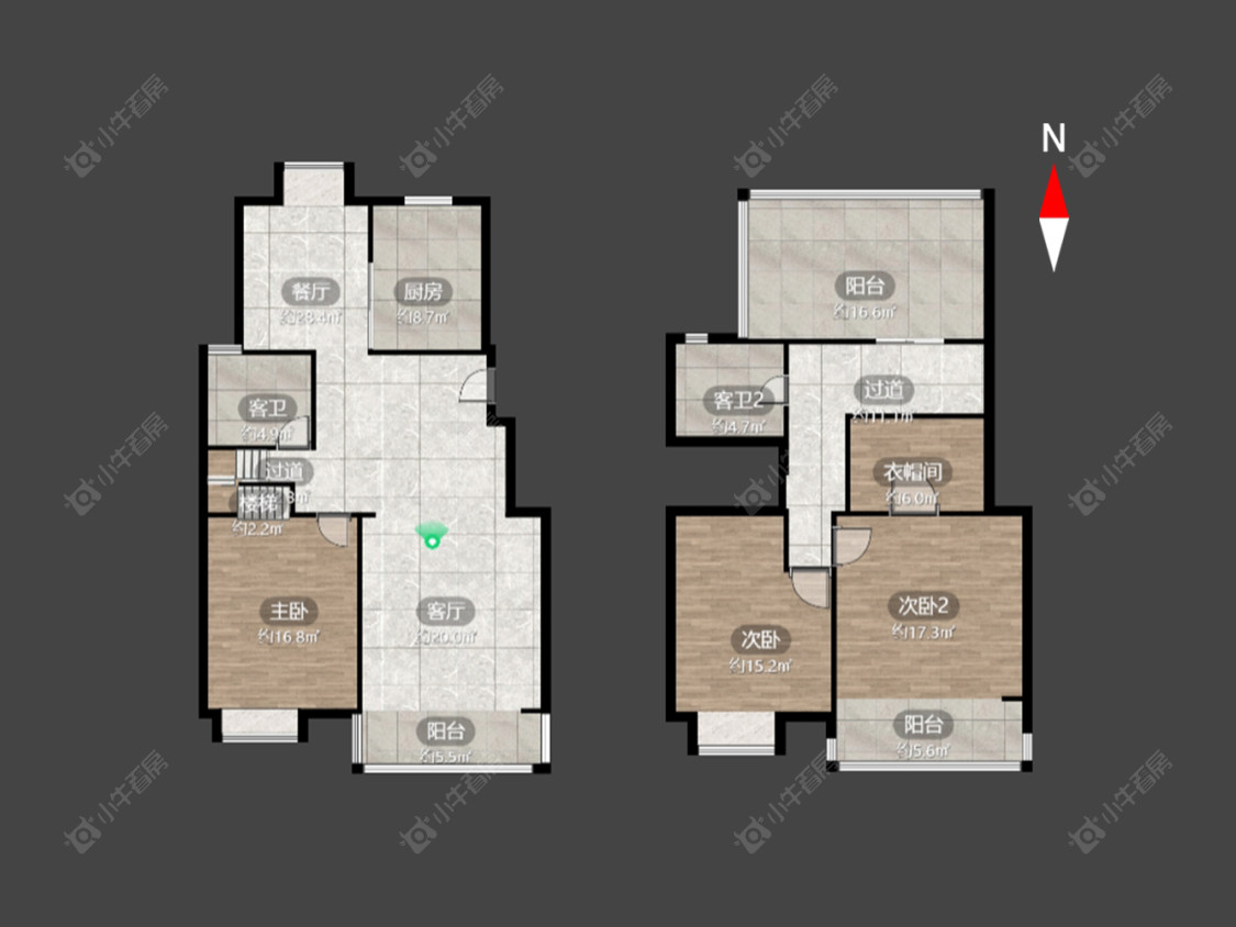 常州青山湾北区在售二手房源户型图_小牛看房