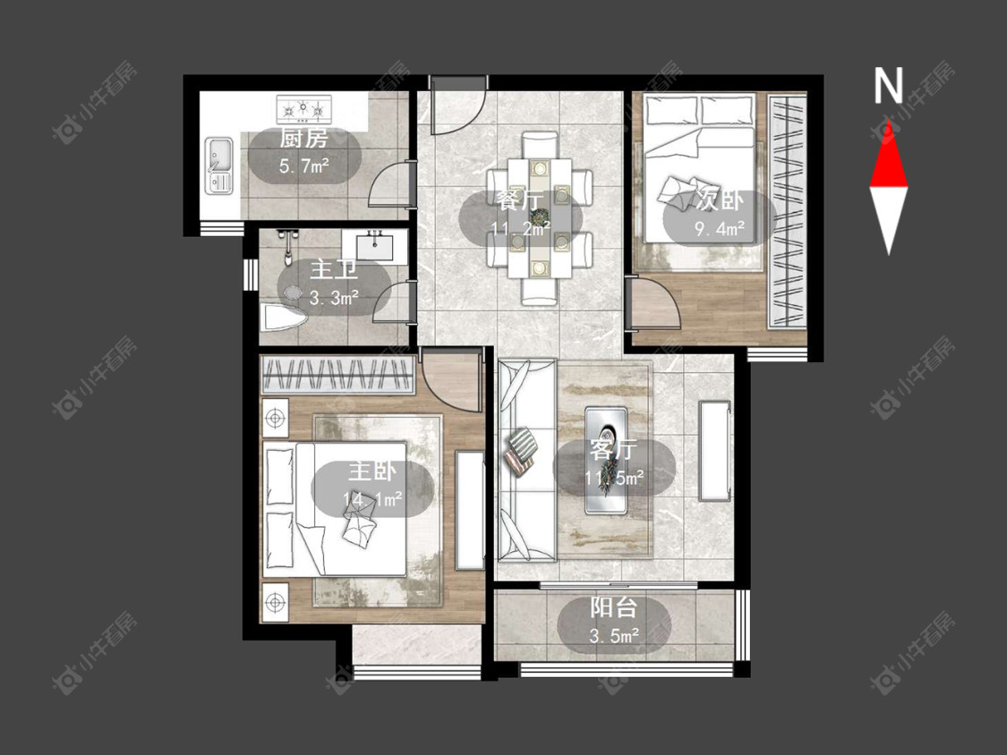 滨江明珠城东区房源户型图 常州滨江明珠城东区在售二手房源户型图_小牛看房