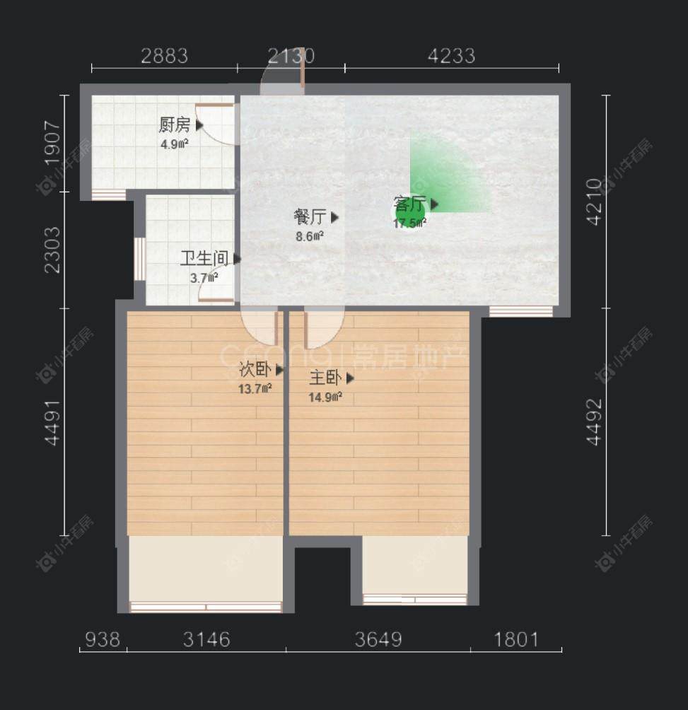 常州祥龙苑在售二手房源户型图_小牛看房