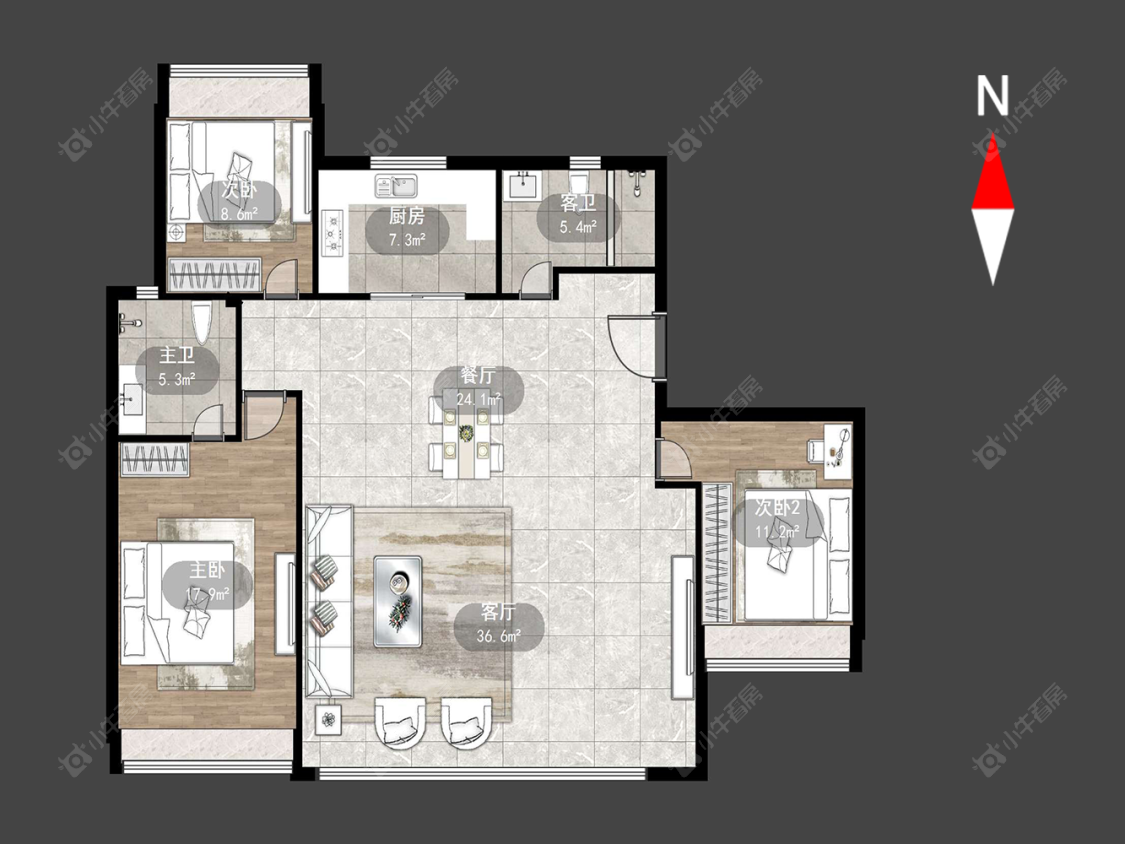 常州保利天汇在售二手房源户型图_小牛看房