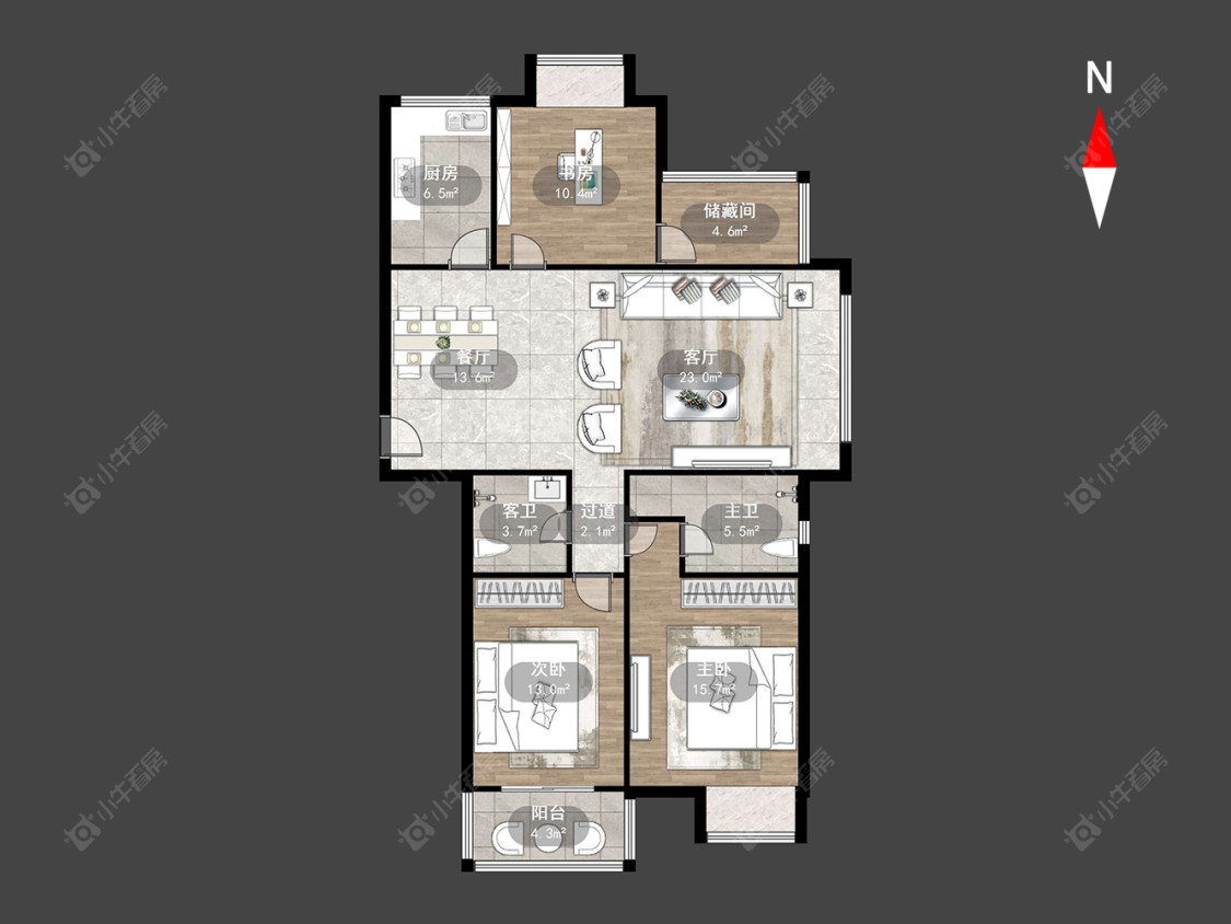 常州香江华廷花园在售二手房源户型图_小牛看房