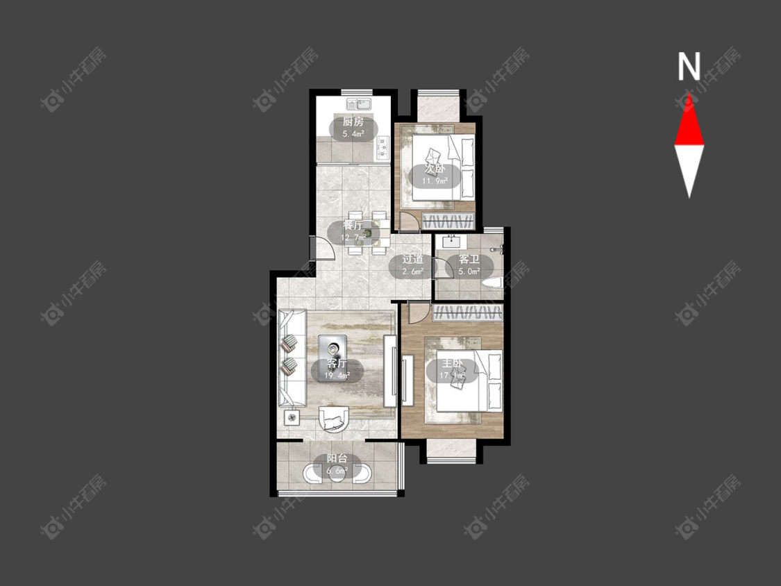 常州青龙苑北区在售二手房源户型图_小牛看房