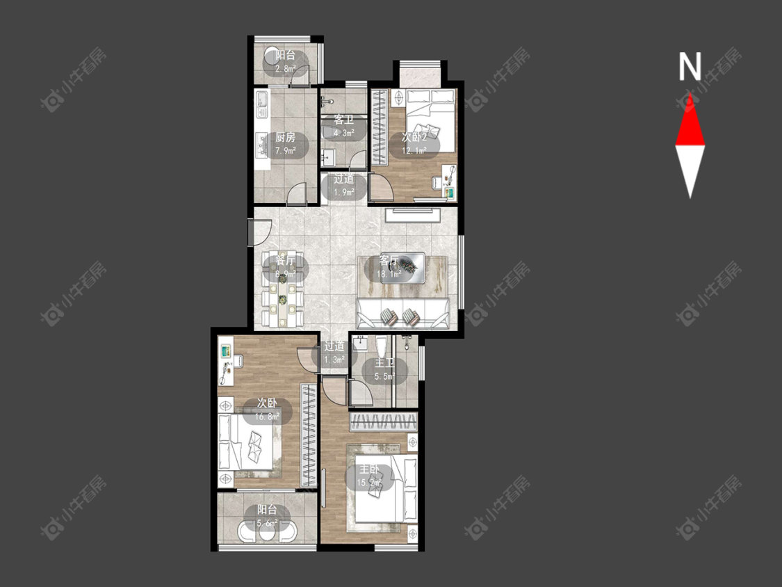 常州嘉顺花园在售二手房源户型图_小牛看房