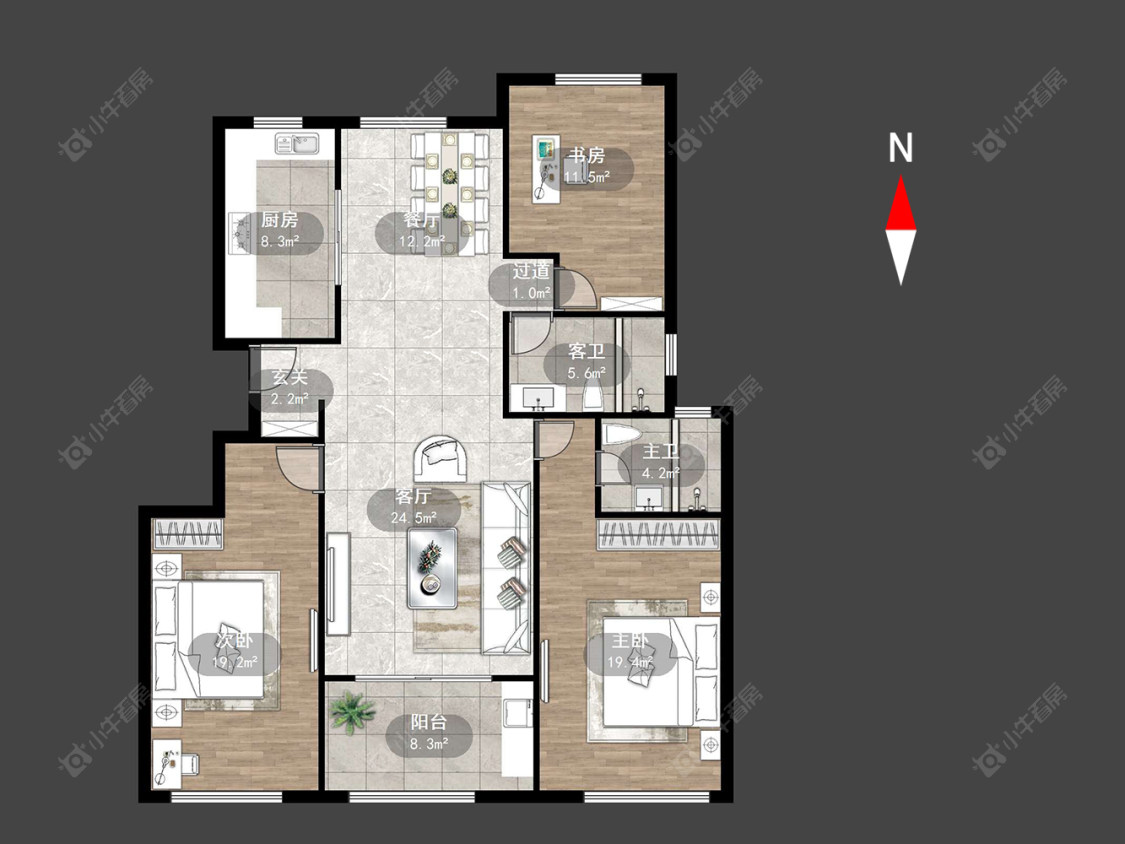 绿地世纪城三期房源户型图 常州绿地世纪城三期在售二手房源户型图_小牛看房