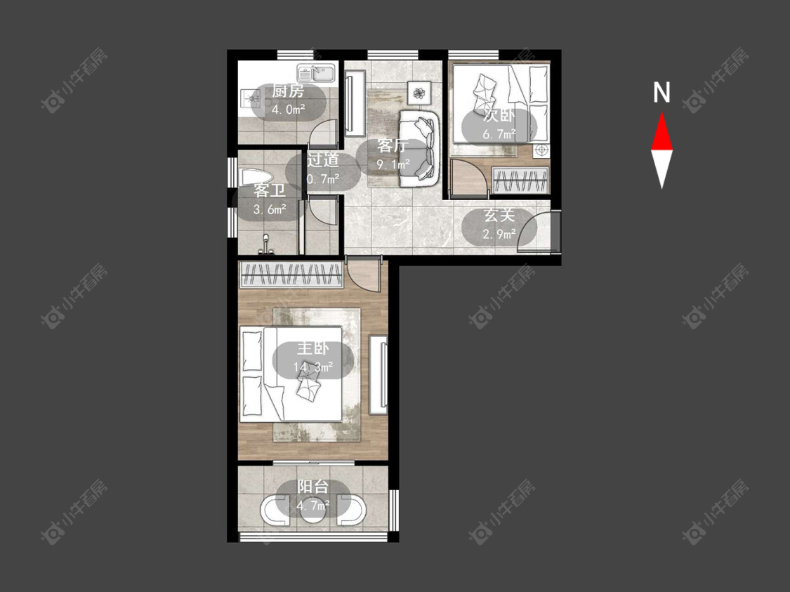 常州红梅新村在售二手房源户型图_小牛看房