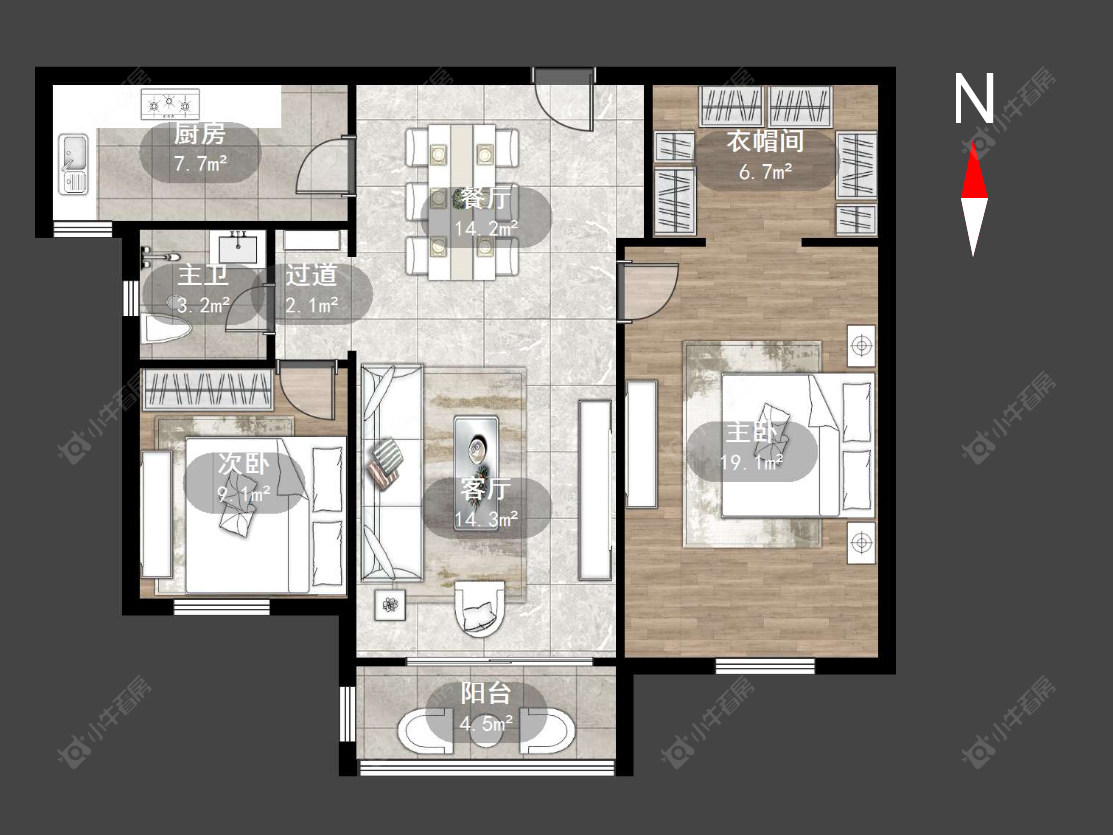 常州华润国际一期在售二手房源户型图_小牛看房