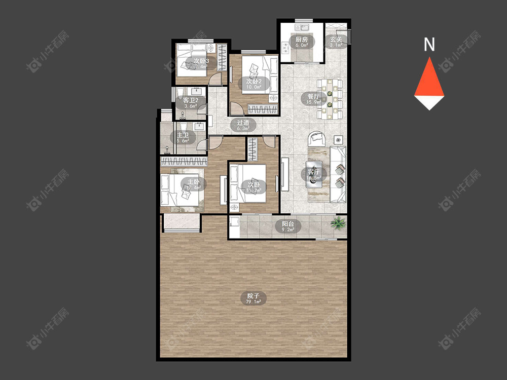 美的国宾府房源户型图 常州美的国宾府在售二手房源户型图_小牛看房