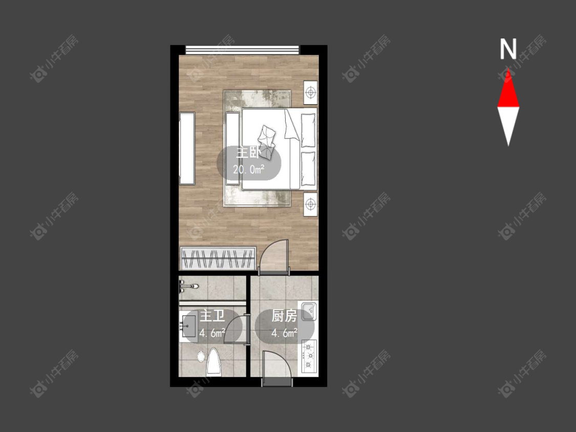 常州富都商务公寓在售二手房源户型图_小牛看房