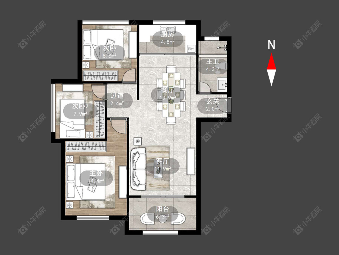 常州嘉禾尚郡在售二手房源户型图_小牛看房
