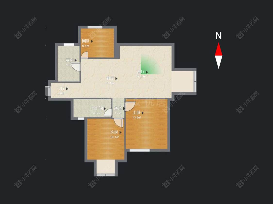 常州锦海星城一期在售二手房源户型图_小牛看房