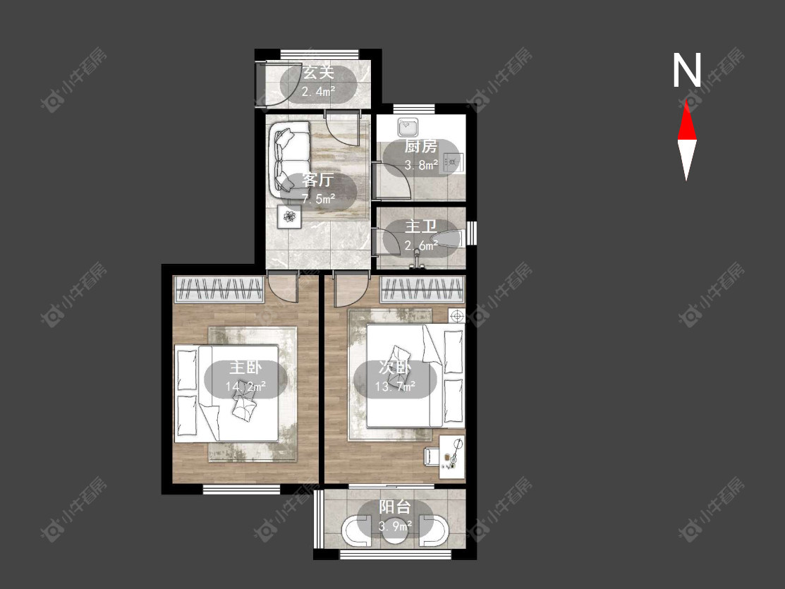 常州朝阳三村在售二手房源户型图_小牛看房