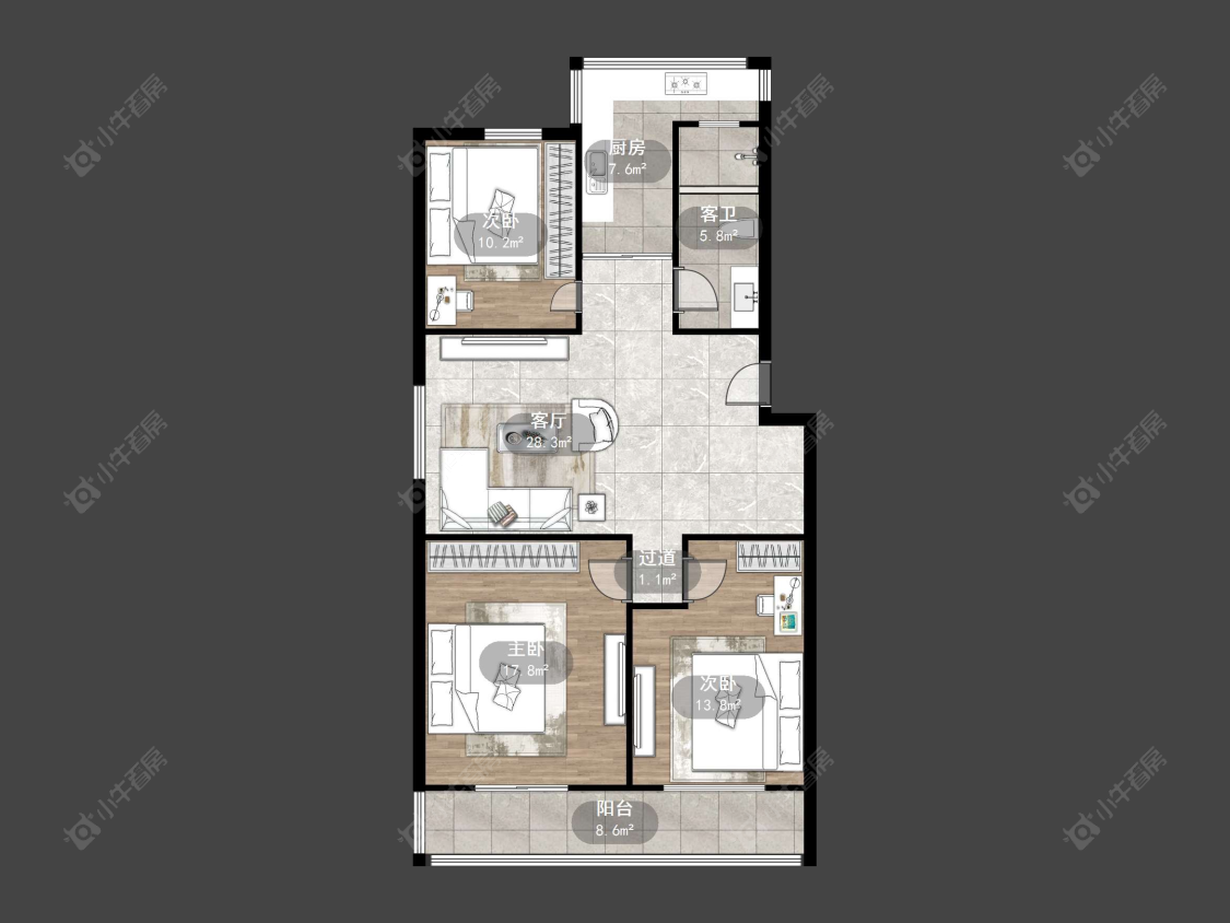 丹阳中山路开关厂综合楼在售二手房源户型图_小牛看房