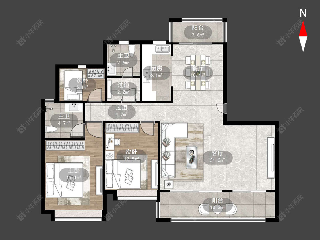 常州雅居乐路劲棠颂在售二手房源户型图_小牛看房