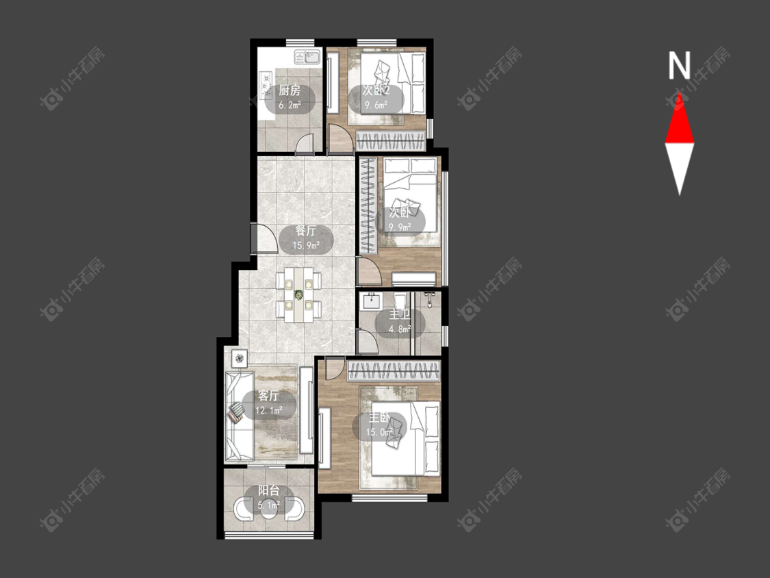 常州雅筑公寓在售二手房源户型图_小牛看房