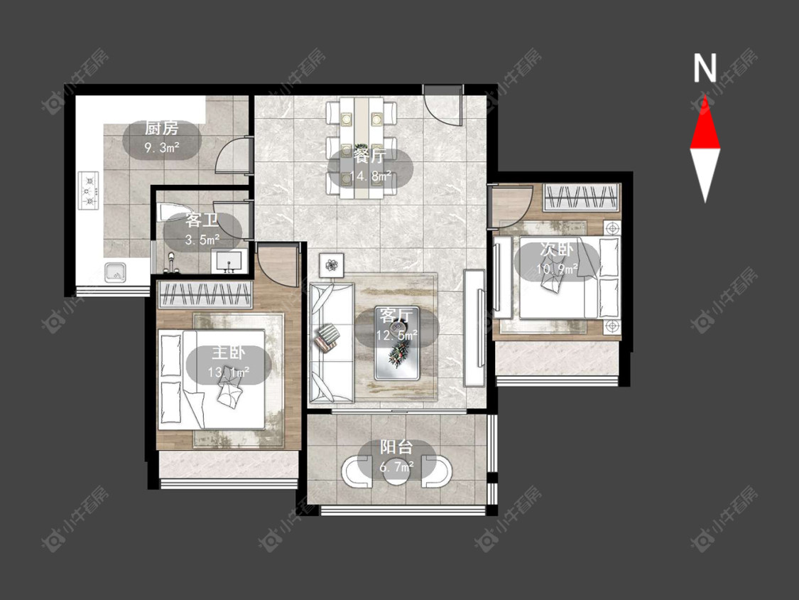 常州云山诗意在售二手房源户型图_小牛看房