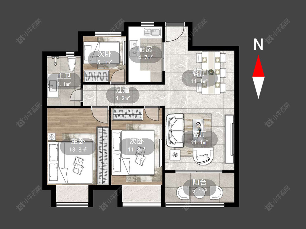 招商花园城房源户型图 常州招商花园城在售二手房源户型图_小牛看房