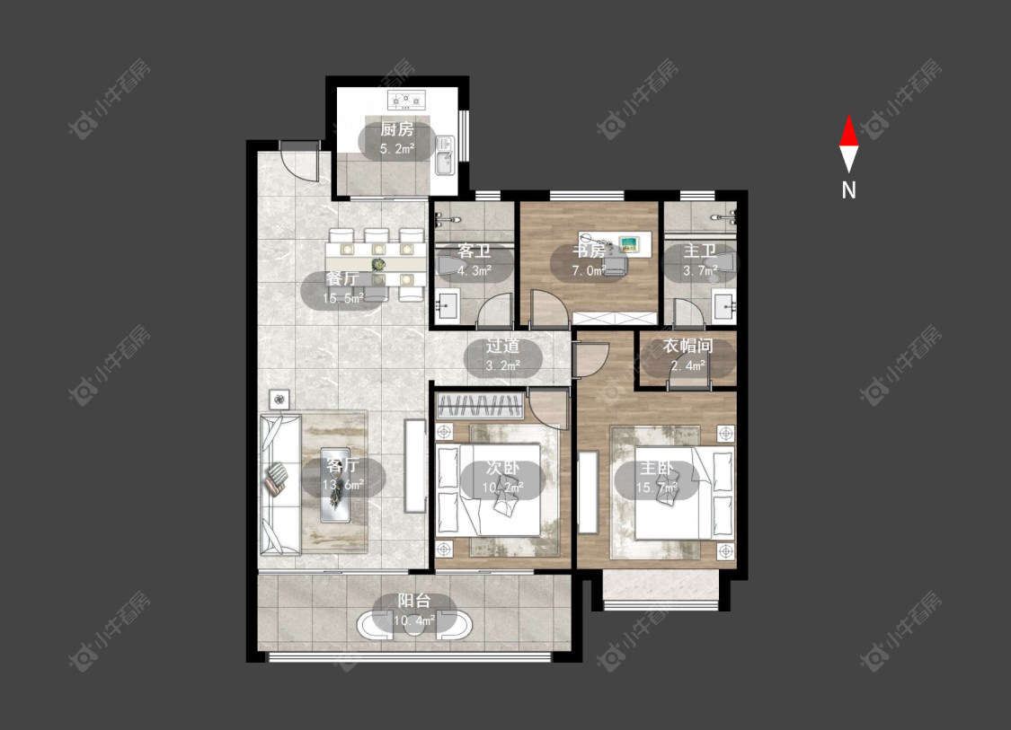 常州九洲玺在售二手房源户型图_小牛看房