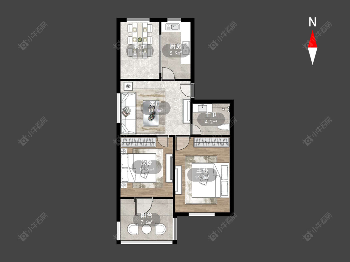 常州会馆浜新村在售二手房源户型图_小牛看房