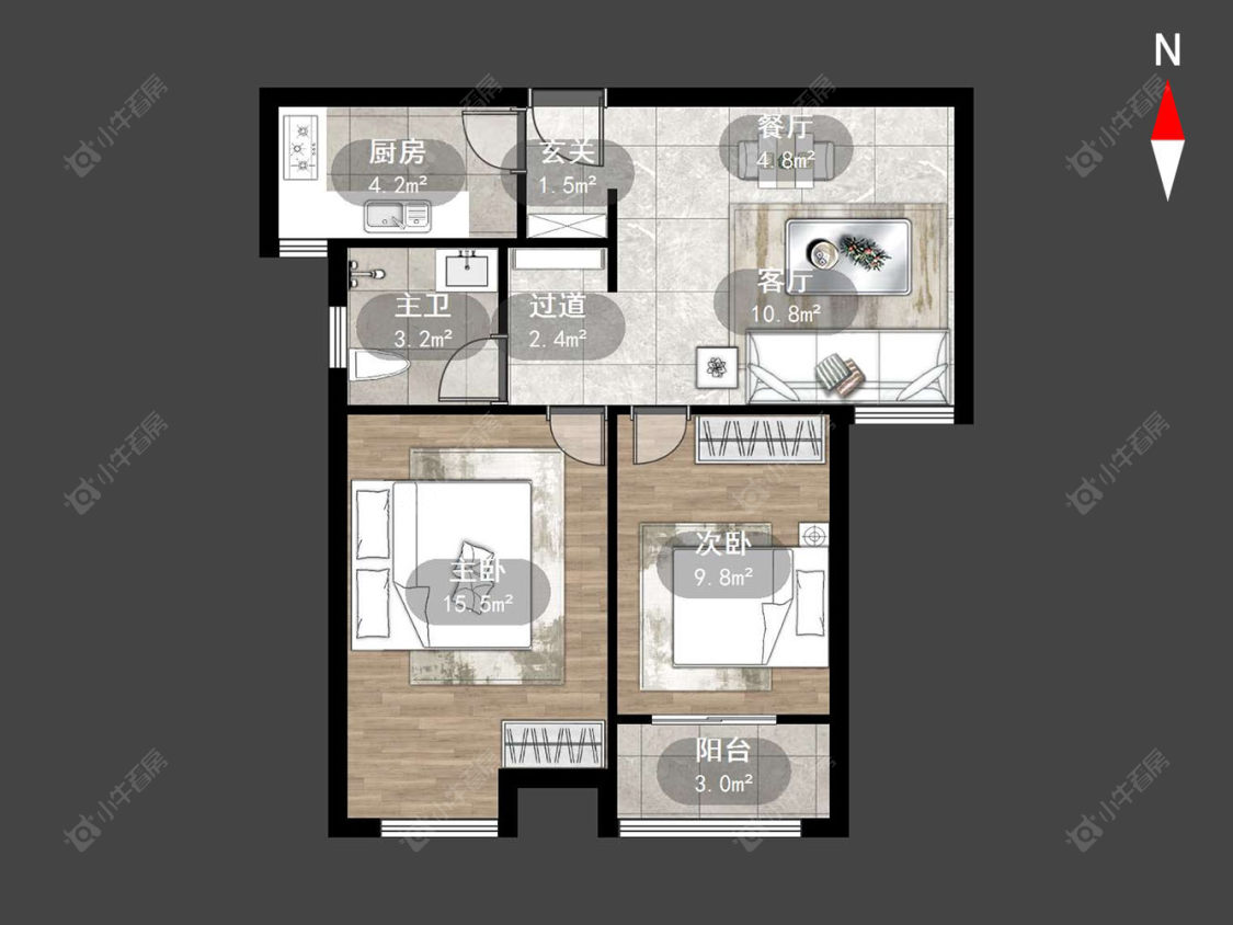 常州松涛苑在售二手房源户型图_小牛看房