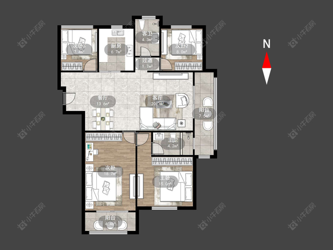 常州嘉禾尚郡在售二手房源户型图_小牛看房