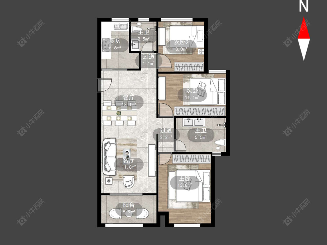 香溢紫郡四期房源户型图 常州香溢紫郡四期在售二手房源户型图_小牛看房