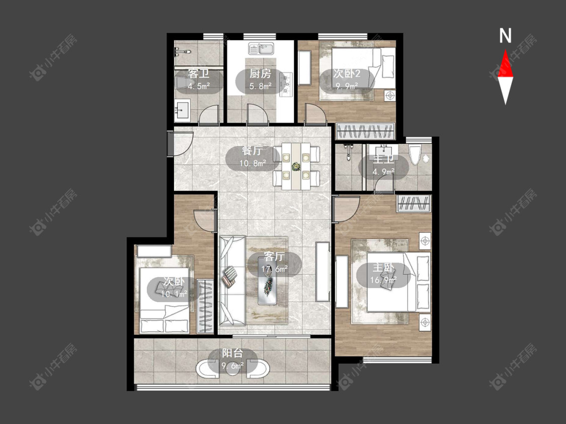 常州中建国贤府在售二手房源户型图_小牛看房