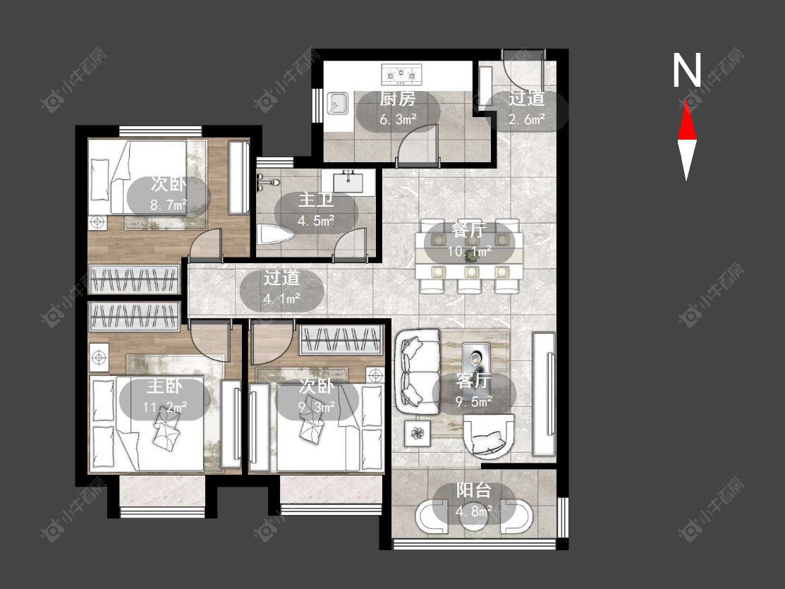 衡麓世家房源户型图 常州衡麓世家在售二手房源户型图_小牛看房
