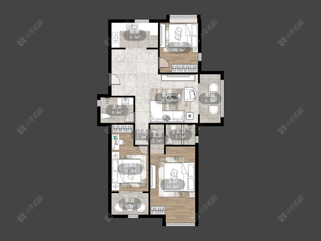 丹阳华都锦城在售二手房源户型图_小牛看房