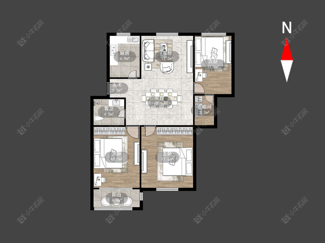 常州藻江花园一期在售二手房源户型图_小牛看房
